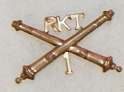 WWII-1950's 1st Rocket Artillery Officers Collar Device.