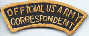 Army Correspondent Shoulder Tab