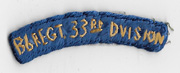 Occupation - Early 1950's 136th Regiment 33rd Division Tab