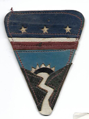WWII CBI Ledo Road Multi-Piece Leather Patch With Small Stars Variant