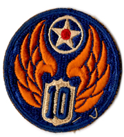 WWII AAF 10th Air Force Patch