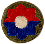 WWII 9th Division Patch