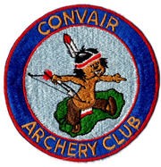 1950's-60's Convair Aircraft Company Archery Club Patch