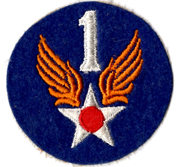 WWII AAF 1st Air Force On Felt Patch