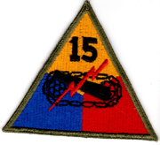 WWII 15th Armor Division Patch