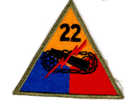 WWII 22nd Armor Division Patch.
