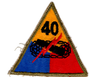 WWII 40th Armor Division Patch