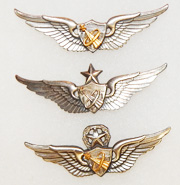 1960's Set Of Three Army  Astronaut Pilot Wings