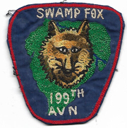 Vietnam 199th Aviation SWAMP FOX Chain Stitched Pocket Patch