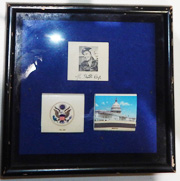 Vietnam Era Martha Raye Framed Congress Matchbooks & ID Photo