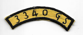Occupation - Late 40's 3340th Quartermaster Company Raw Silk Tab / Patch