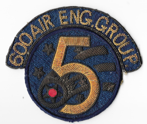Korean War US Air Force 600th Air Engineers Group Bullion Patch