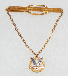 WWII V For Victory Tie Bar