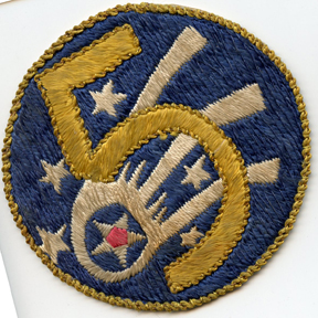 Korean War 5th Air Force Japanese Raw Silk Squadron Patch
