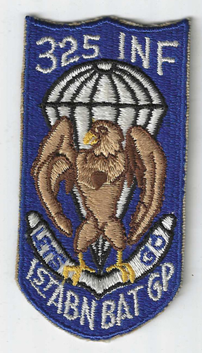 1950's-60's 1st Airborne Battle Group 325th Infantry Pocket Patch