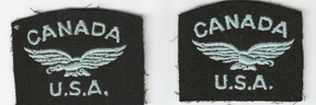WWII American Volunteer To Royal Canadian Air Force Shoulder Title Set