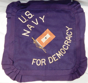 WWI Son In Service US Navy For Democracy Wool Pillow Cover