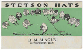 1940's Stetson Hats Advertising Ink Blotter