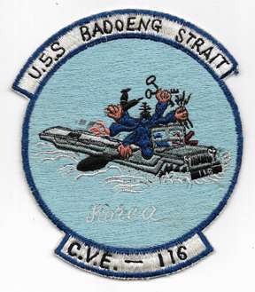 Korean War US Navy CVE-19 USS Badoeng Strait Carrier Patch