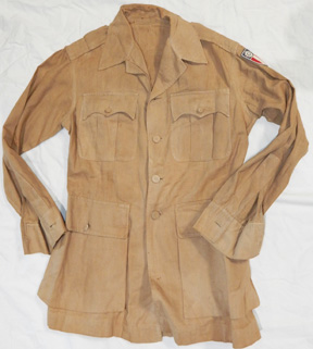 WWII CBI Made Airtex Khaki Bush Jacket