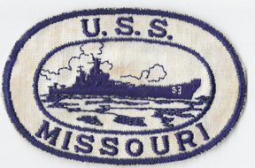 1940's-50s US Navy USS Missouri Ships Patch