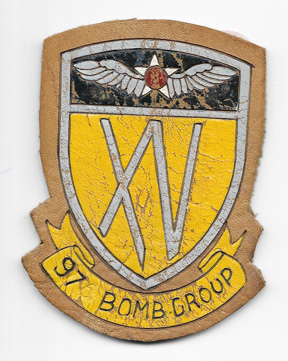 WWII AAF 97th Bomb Group 15th Air Force Italian Made Squadron Patch