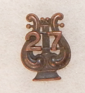 Pre-WWI 27th Military Band Collar Device