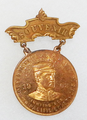 1908 Admiral Bob Evans Pacific Coast Visit Souvenir Medal