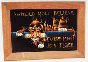 Vietnam Era 509th ASA / Radio Research Unit Every Man A Tiger Velvet Painting