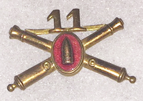 WWII 11th Coast Artillery Officers Collar Device