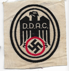 WWII German DDAC Automobile Club Pennant / Shirt Patch