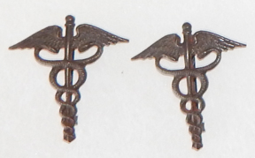 WWI Medical Corps Officers Collar Device Set