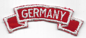 1950's-60's Germany Red Scroll / Patch