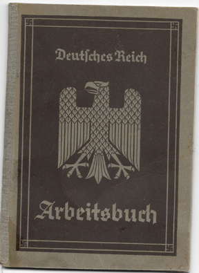 WWII Arbeitsbuch Issued To Carpenter Who Worked At Berchesgarden In 1936