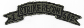 Vietnam 1st Battalion 502nd Infantry Strike Recon Scroll