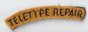 WWII Occupation - Late 40's Teletype Repair Tab / Patch