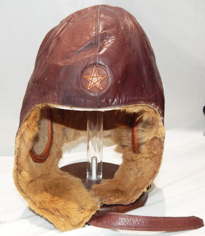 WWII Japanese Army Leather Pilot's Flight Helmet