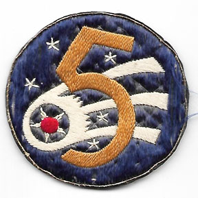 1940's-50's 5th Air Force Raw Silk And Bullion  Quilted Patch