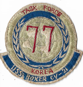 Korean War US Navy Task Force 77 USS Boxer CV-21 Cruise Patch