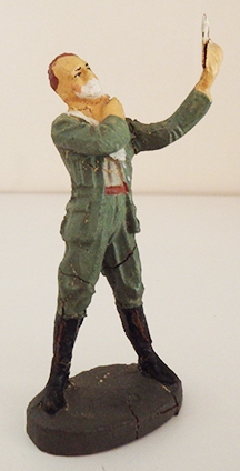 1930's era German shaving officer composition figure made by Elastolin