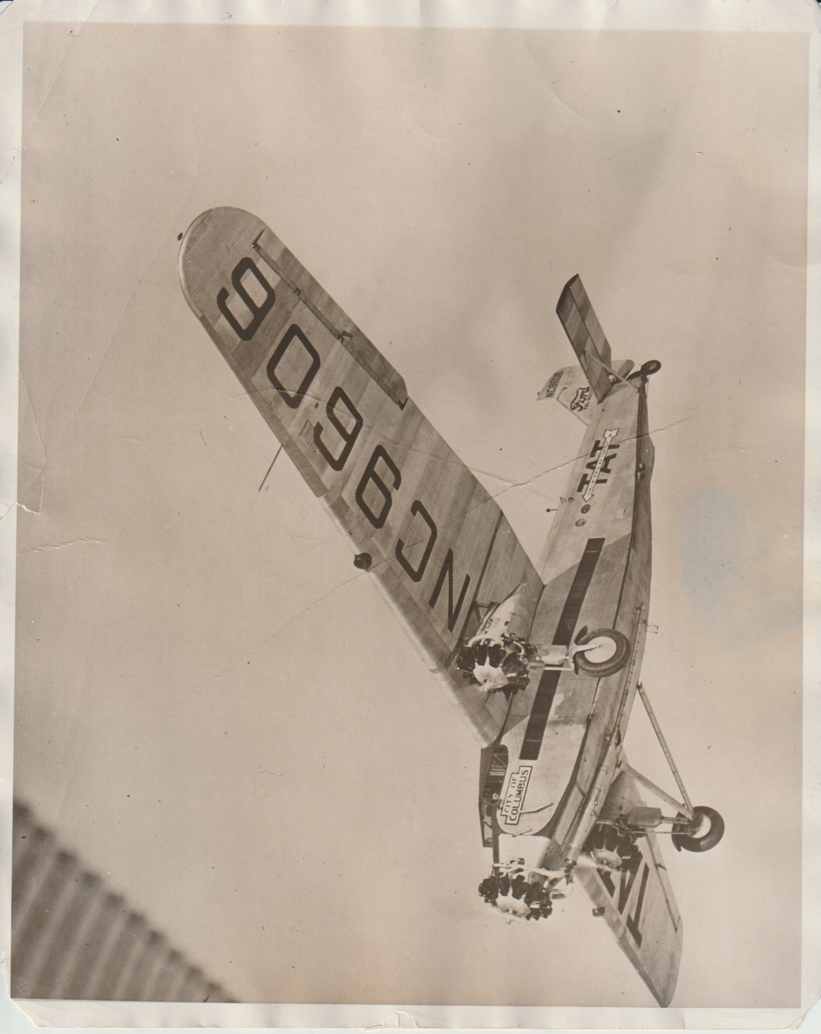 1929 Charles Lindbergh City of Columbus Press Photo