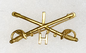 Pre-WWI H Troop 1st Cavalry Officers Collar Device
