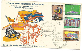 Vietnamese Allied Forces Day / Free World Forces 1974 First Day Cover