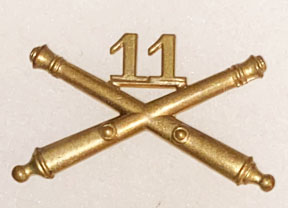 1940's-50's 11th Artillery Officers Collar Device