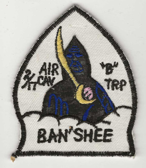 Vietnam B Troop 2nd Squadron 17th Cavalry BAN'SHEE Pocket Patch 