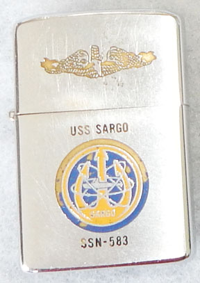 US Navy USS Sargo SSN-583 Submarine 1978 Zippo Lighter