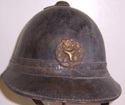 1920's-1930's Japanese Home Front Leather Fire Department Helmet