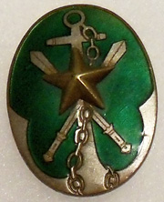 WWII Japanese Time Expired Soldiers League Green Officials Badge