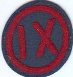 1920's-1930's 9th Corps Patch