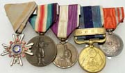 WWI Era Japanese Five Place Medal Bar Group